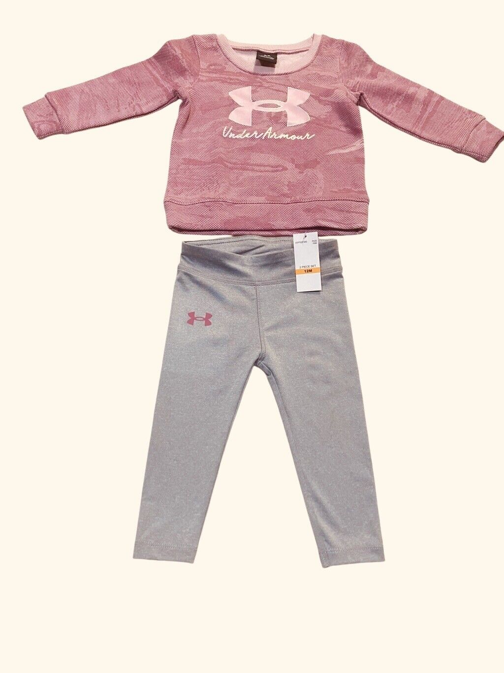 Under Armour Halftone Reaper Signature Logo Sweatshirt Leggings Set Babies 12M