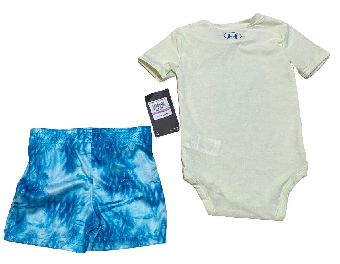 Under Armour Get Your Fish On Sugar Mint 2 Piece 9/12 Months Babies New