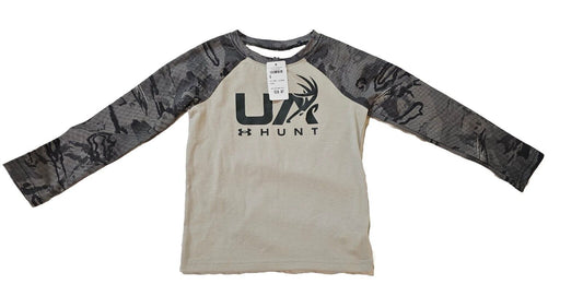 Under Armour Hunt Logo Raglan Long-Sleeve T-Shirt - For Toddlers or Kids- Size 5